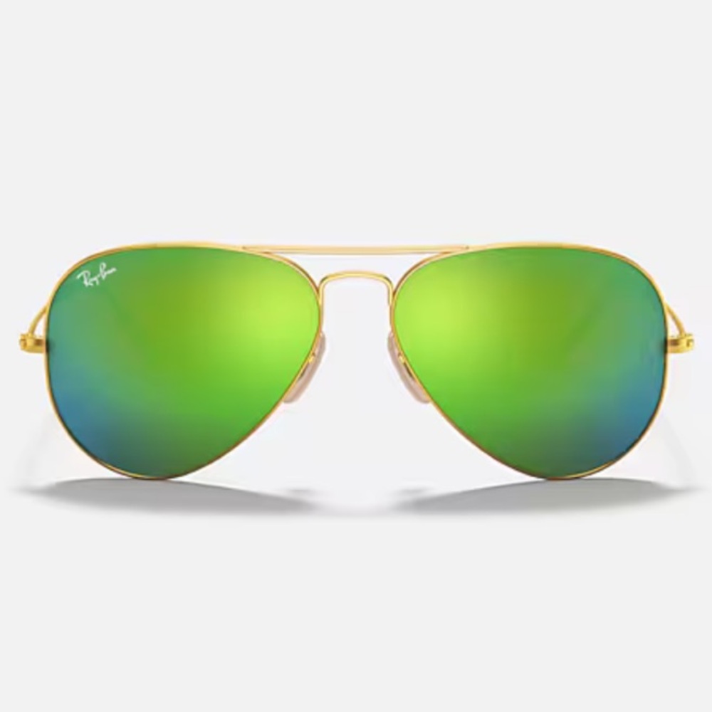 Ray Ban Aviator Flash Lenses in Green Flash